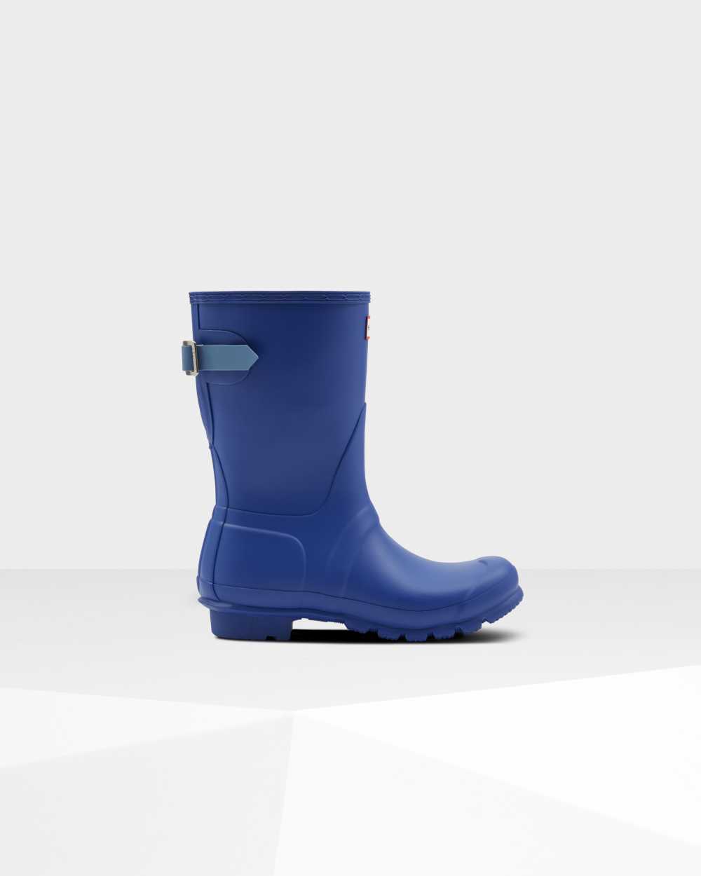 Botas De Agua Mujer - Hunter Original Short Back Adjustable Azules - AUNVJM-013 - Azules